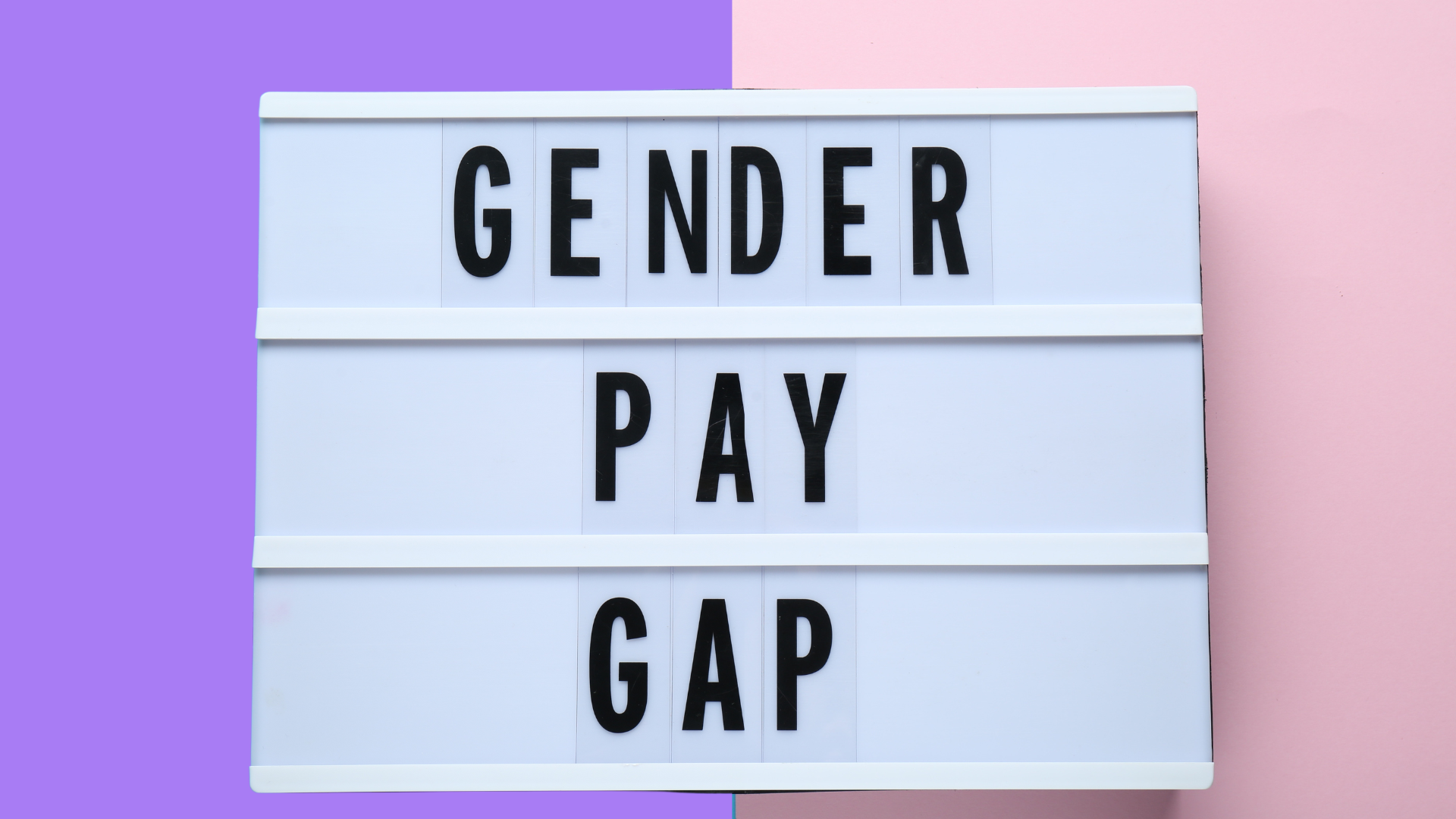 Sign with gender pay gap for women