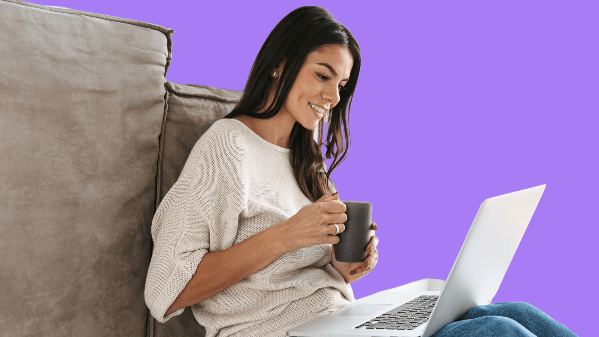 Woman on laptop reading article on meet margo the margo edit blog about loan to value